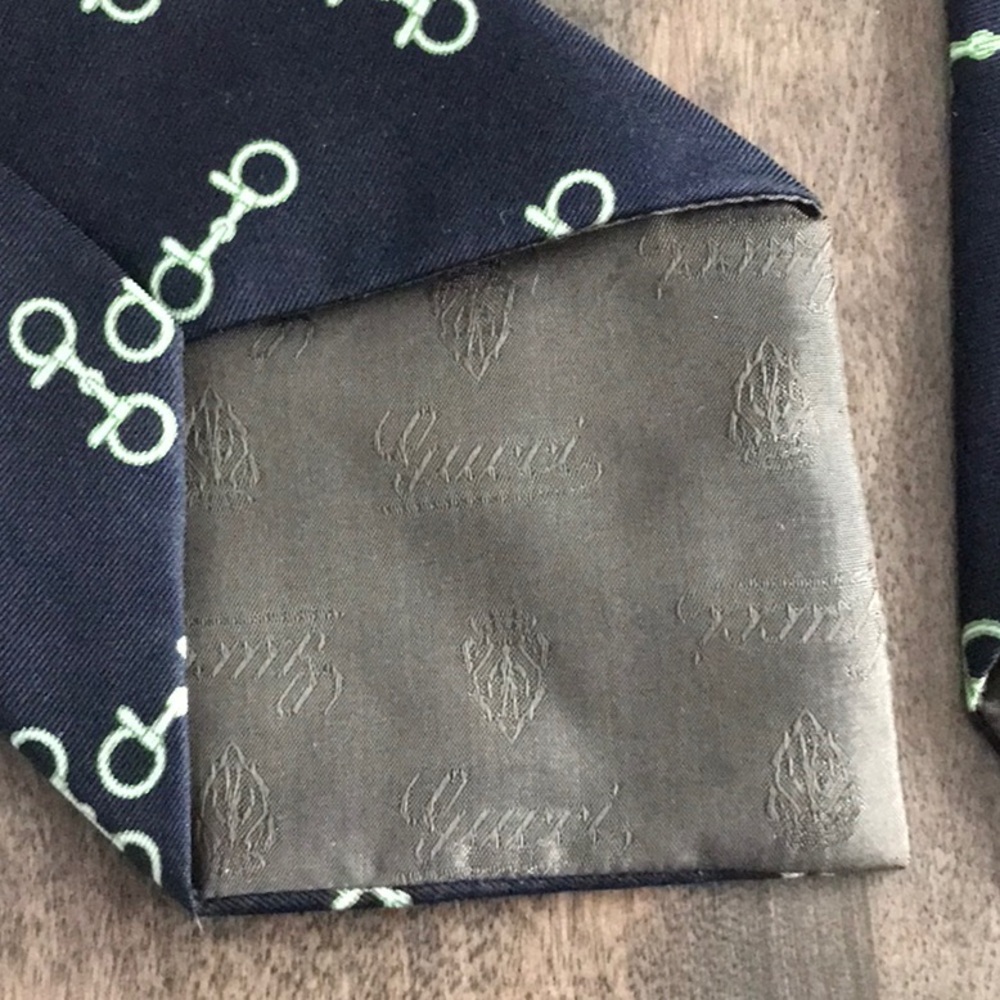 Gucci Blue Silk Tie - Picture 3 of 3